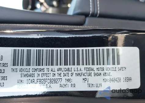 2015 Jeep Grand Cherokee Limited from USA, damaged, VIN 1C4RJFBG5FC828277